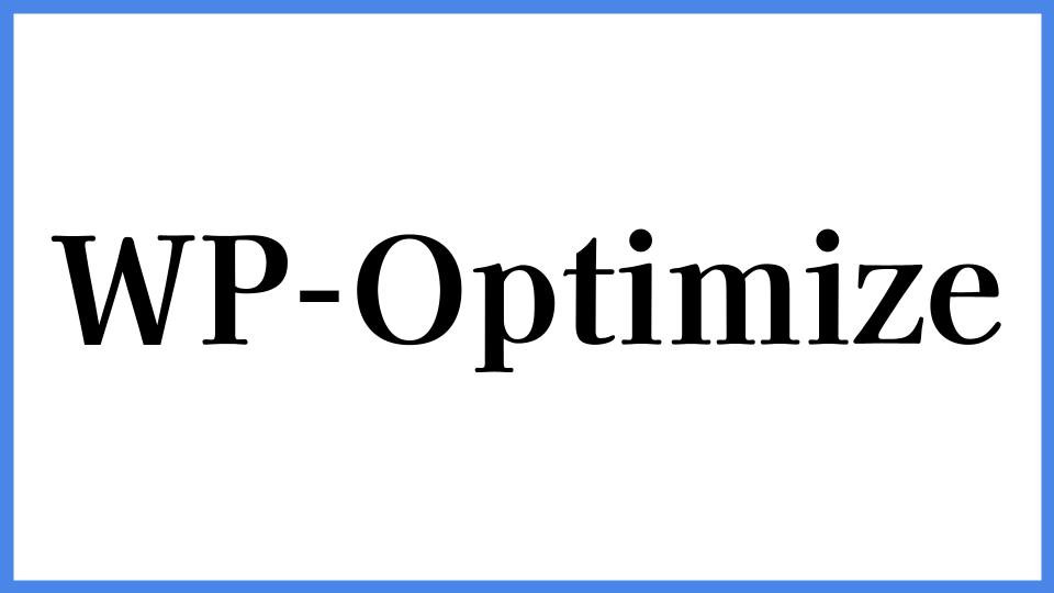 WP-Optimize